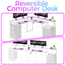 Advwin L Shaped Gaming Desk with Monitor Stand