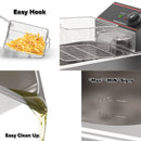 Advwin 8L Commercial Electric Deep Fryer w/Fryer Baskets