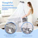Advwin 4 in 1 Foldable Baby Portacot with Bassinet Grey