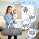 Advwin 4 in 1 Foldable Baby Portacot with Bassinet Grey