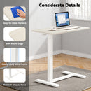 Advwin Mobile Standing Desk Pneumatic Height Adjustable