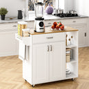 Advwin Kitchen Island Cart on Wheels with Charging Station