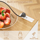 Advwin Kitchen Island Cart on Wheels with Charging Station