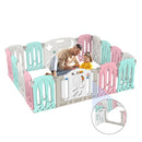 Advwin Foldable Playpen Pink for Baby