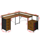 Advwin L Shaped Gaming Desk with Monitor Stand