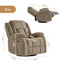 Advwin 8-Point Electric Heat Massage Chair Light Brown