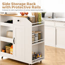 Advwin Kitchen Island Cart on Wheels with Charging Station