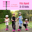 Advwin Kids Scooter Folding Kick Scooter Pink