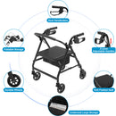 Advwin 4 Wheels Rollator Walker Foldable