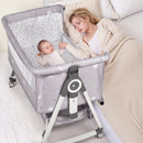 Advwin 3-in-1 Baby Bassinet Adjustable Bedside Crib