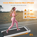 Advwin Walking Pad Manual Incline Treadmill White