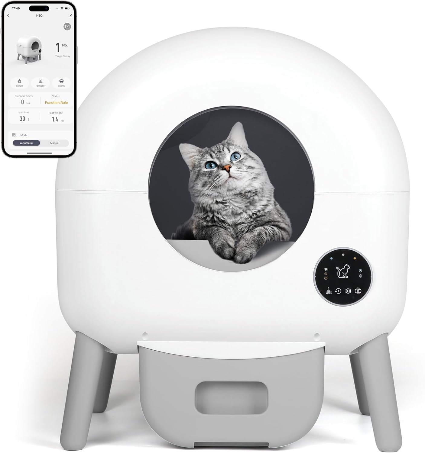 Advwin Smart Cat Litter Box Automatic Self Cleaning
