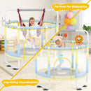 Advwin 55" Trampoline with Basketball Hoop Swings