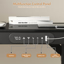 Advwin Electric Standing Desk with Drawer Glass Desktop