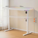 Advwin Electric Standing Desk with LED Lights Wireless Charging