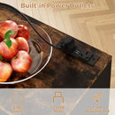 Advwin Kitchen Island Cart on Wheels with Charging Station