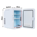 Advwin 12L Portable Mini Fridge Mirrored with LED