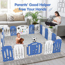 Advwin Blue Baby Foldable Playpen Parents' Good Helper Free your Hands