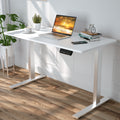 Advwin-Electric-Standing-Desk-Sit-Stand-Up-Riser-Height-Adjustable Motorised-Computer-Desk-White-Table-Top-140cm-Sliver-Frame-160203500