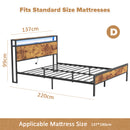 Advwin Bed Frame with Charging Station