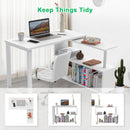 Advwin Office Desk Computer Desk Swivel L-shape