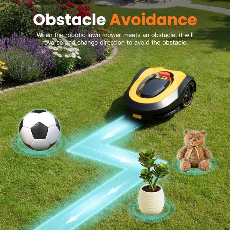 Advwin Robotic Lawn Mower up to 600m² Heavy-Duty Motor