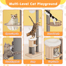 Advwin Tall Floor to Ceiling Cat Tree Adjustable Grey