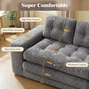 Advwin Folding Sofa Bed  Fold Out Corduroy Sleeper Couch