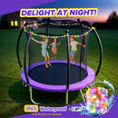 Advwin 8FT Outdoor Trampoline for Kids w/Ladder