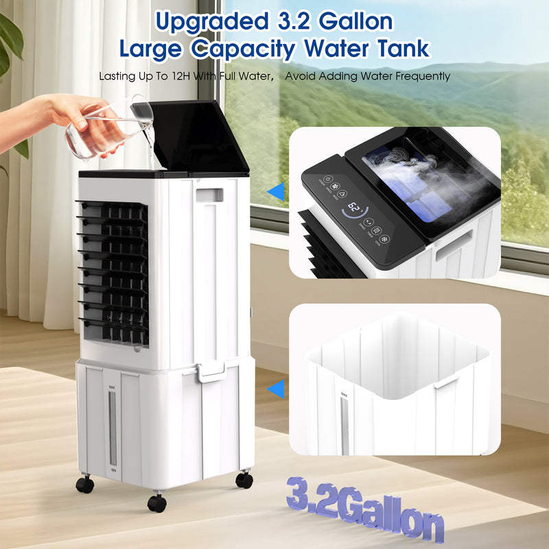 Advwin 3 in 1 Evaporative Air Cooler 12L with 12H Timer