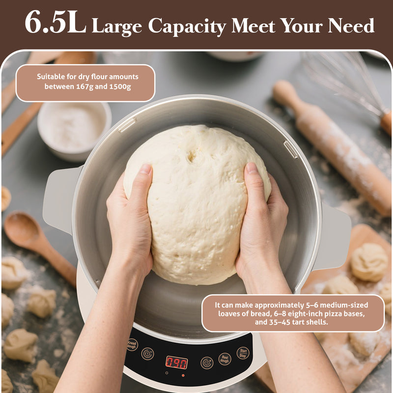 Advwin Electric Dough Maker 6.5L with Kneading Function