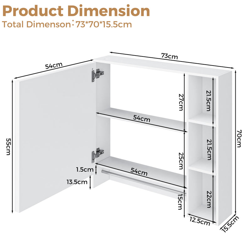 Advwin LED Bathroom Mirror Cabinet