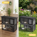 Advwin Rabbit Hutch 2 storey Wooden Pet Cage