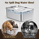 Advwin 12L Stainless Steel No Spill Dog Water Bowl