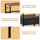 Advwin LED Bedside Tables with Fabric Drawer Set of 2