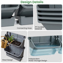 Advwin Wall Mounted Planter 16 Pots w/ Water Storage Basin