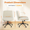 Advwin Armless Ergonomic Office Chair Cross-Legged