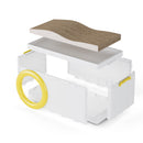 Advwin Plastic Cat House with Scratching Board