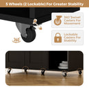 Advwin Kitchen Island Cart on Wheels with Charging Station