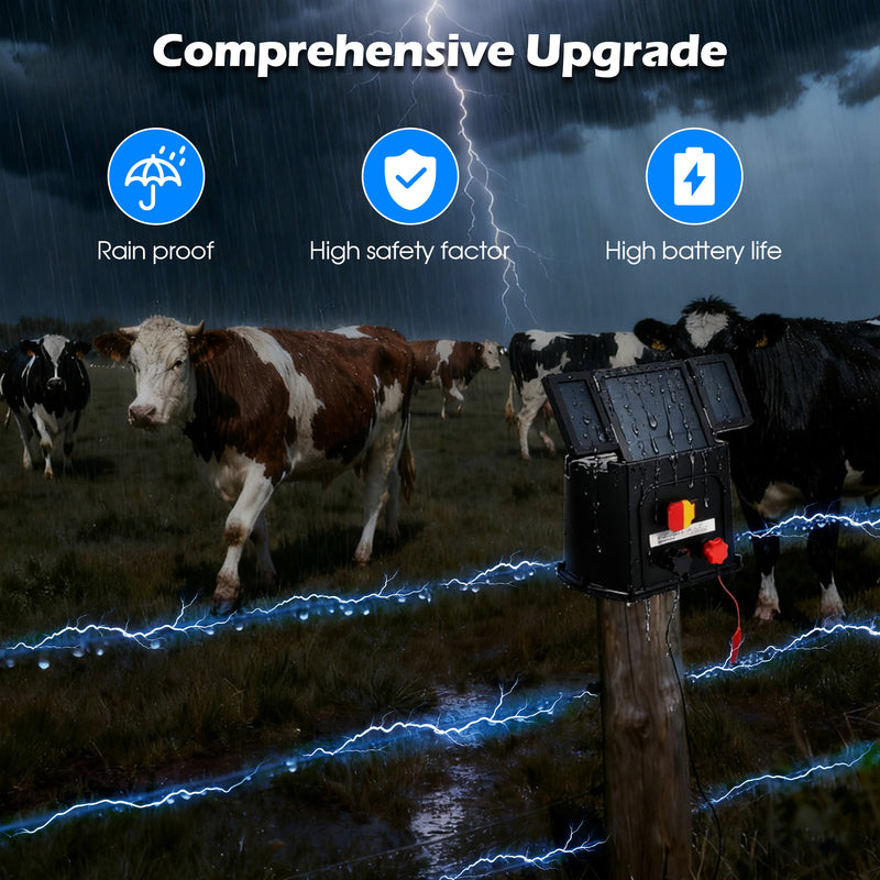 Advwin Solar Fence Energizer 3km for Livestock & Garden