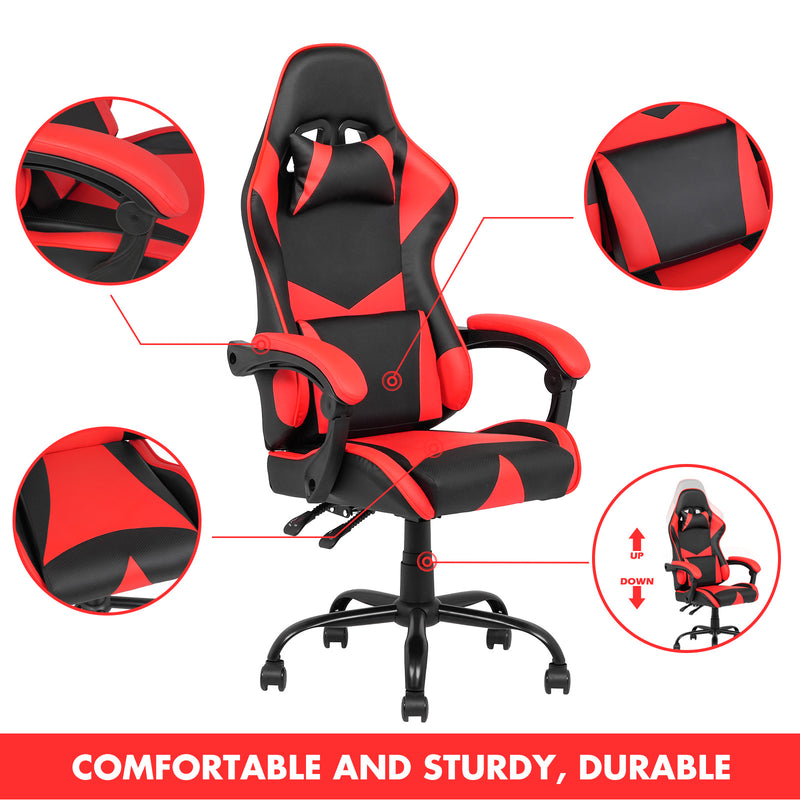 Gaming Desk & Gaming Chair Tilt 135° Red