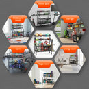 Advwin Home Gym Storage Rack with Wheels