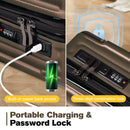 Advwin 20"+14" Hardshell Luggage Set with Silent Wheels