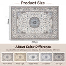 Advwin Large Vintage Thick Floor Rug Sage Green