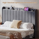 Advwin Velvet Floating Bed Frame with RGB LED