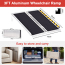 Advwin Wheelchair Ramp 3FT Portable Folding Aluminium Ramp