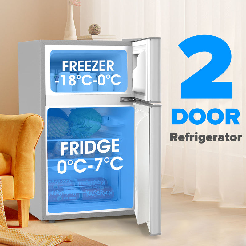 Advwin 90L Mini Fridge Freezer Double Doors