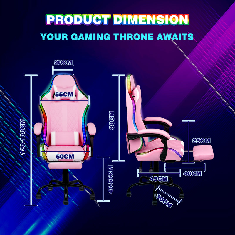 Advwin Gaming Chair 12 RGB LED Massage Chair