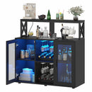 Advwin Sideboard Buffet Cabinet with LED Lights
