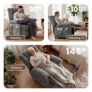 Advwin Recliner Chair Electric Adjustable backrest and footrest Grey